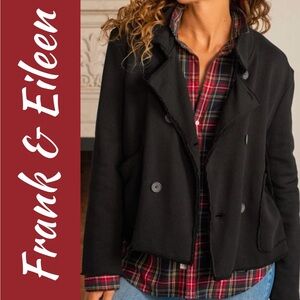 Frank & Eileen Mini Belfast Triple Fleece Peacoat Black Size XL Luxe Soft